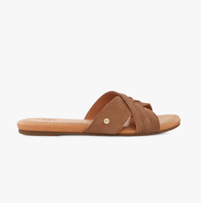KENLEIGH Womens Slides Chestnut sold by Shuperb