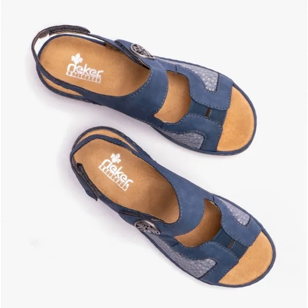 65989-15 Ladies Slingback Sandals Blue sold by Shuperb product image thumbnail 4