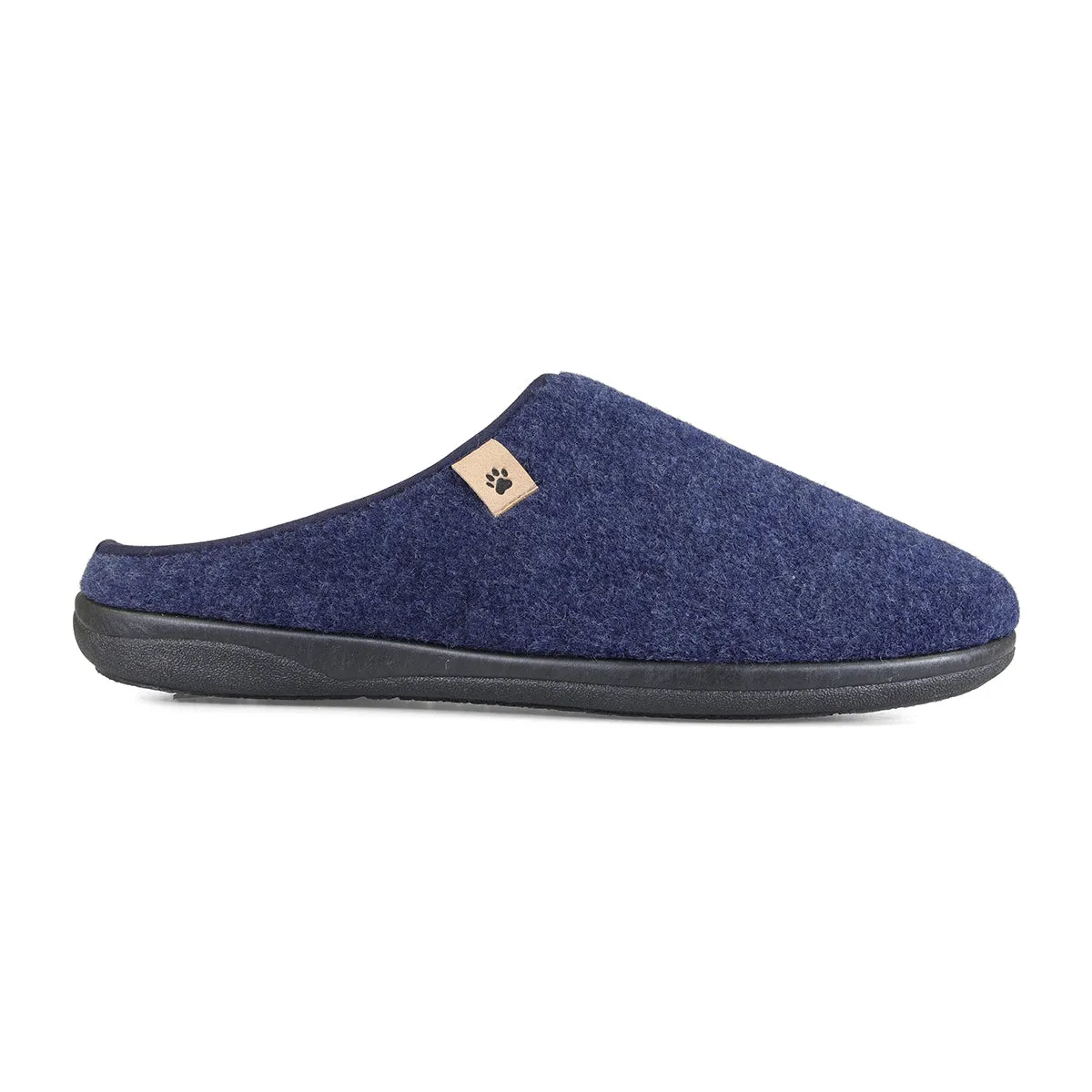 Padders FELIX Mens Mule Slippers Blue Felt sold by Shuperb
