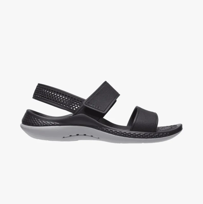 Crocs 206711-02G LITERIDE 360 SANDAL Womens Sandals Black/Light Grey sold by Shuperb