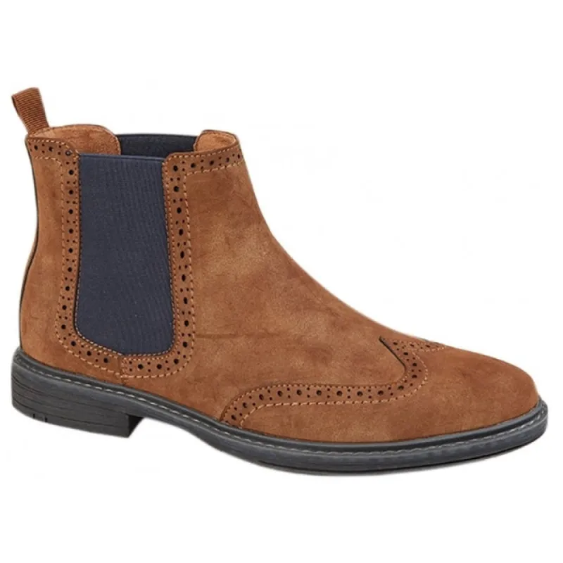 Goor M051BT Mens Suede Chelsea Boots Tan sold by Shuperb