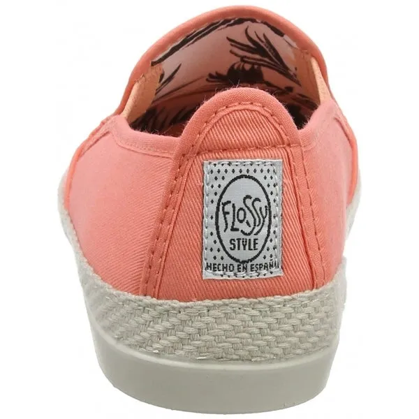 ORLA ESPADRILLE Ladies Canvas Slip On Plimsolls Coral sold by Shuperb product image thumbnail 3