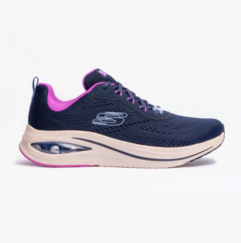 Skechers 150131/NVMT SKECH-AIR META-AIRED OUT Womens Trainers Navy/Multi sold by Shuperb