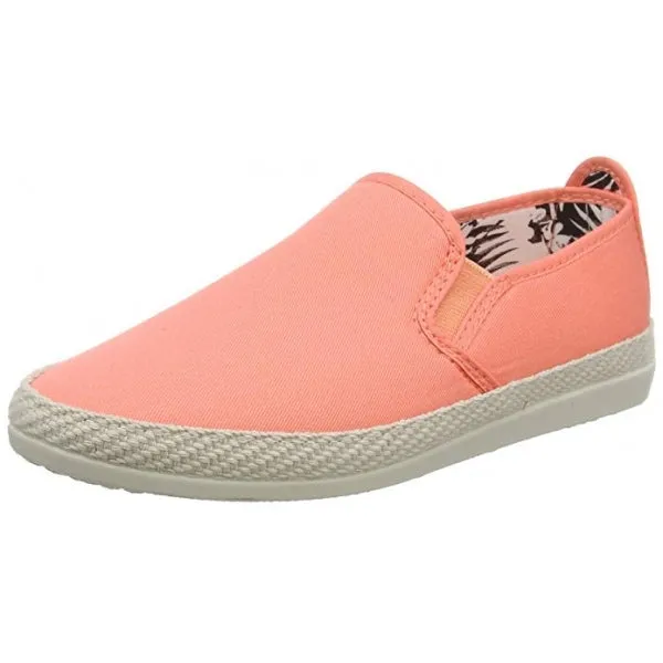 ORLA ESPADRILLE Ladies Canvas Slip On Plimsolls Coral sold by Shuperb product image thumbnail 2