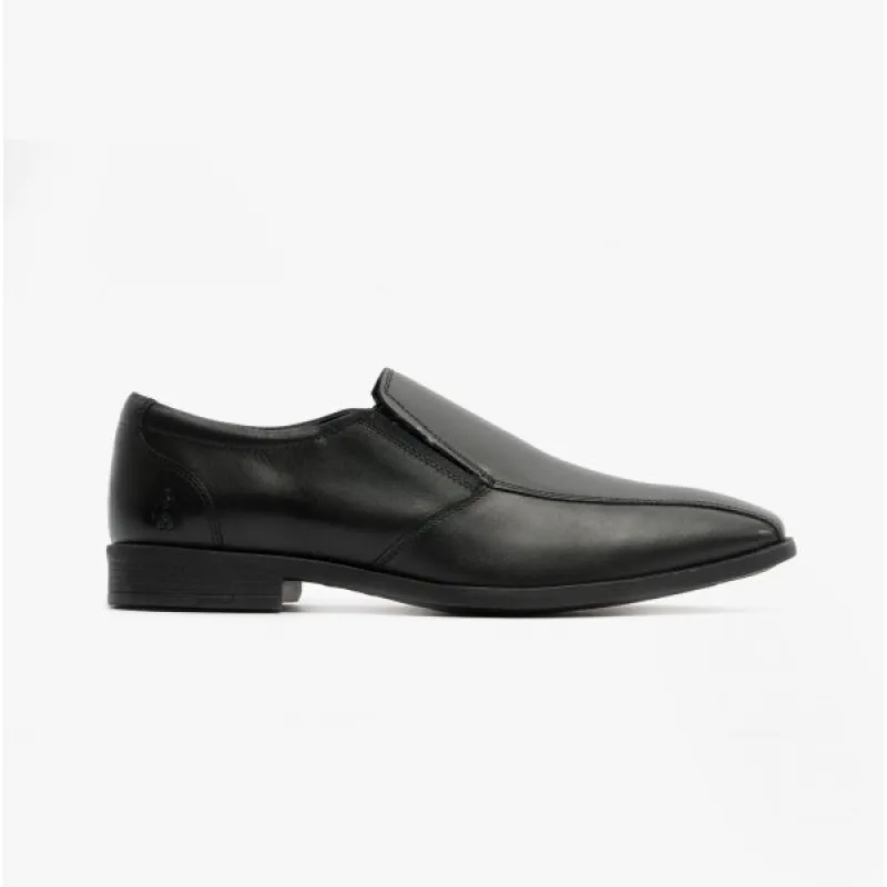 Hush Puppies ELLIS Boys Leather Slip On Shoes Black made by Hush Puppies
