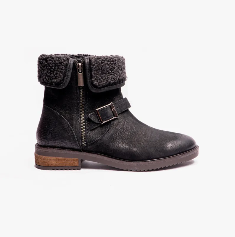 Hush Puppies TYLER Womens Leather Ankle Boots Black sold by Shuperb