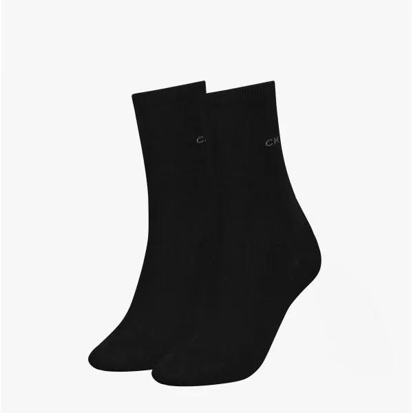 Calvin Klein 2 Pack Womens Crew Socks Black sold by Shuperb