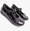 Hush Puppies JESSICA Girls School Shoes Patent Black sold by Shuperb