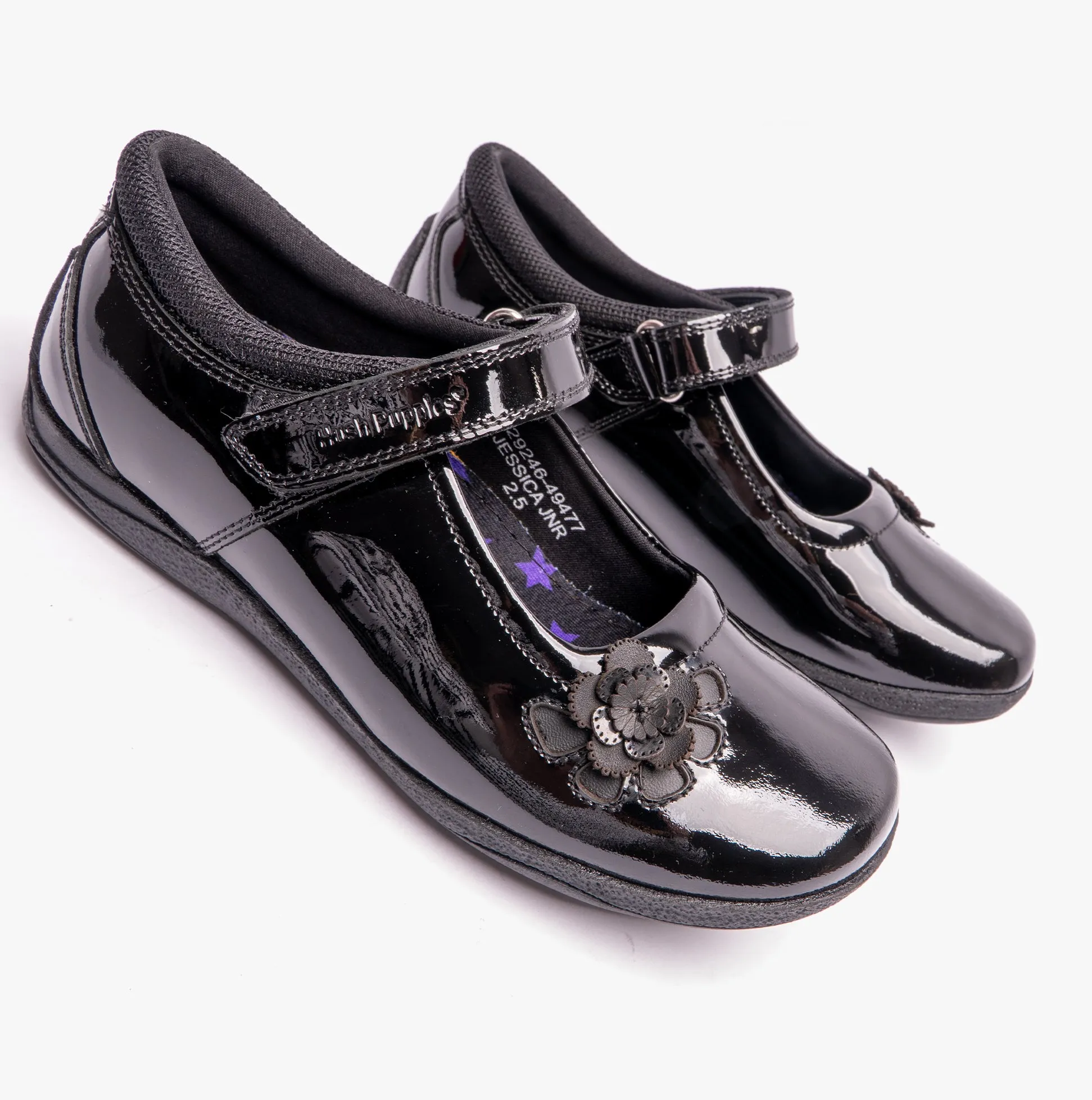 Hush Puppies JESSICA Girls School Shoes Patent Black sold by Shuperb product image thumbnail 5