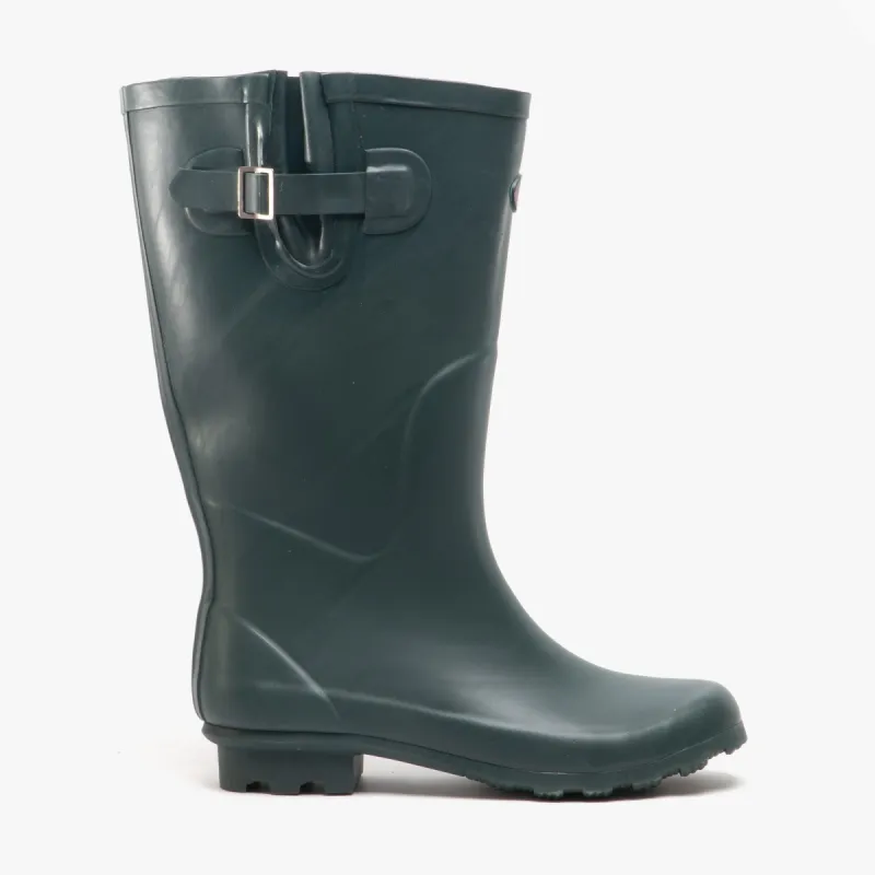 Stormwells BLYTHE Womens Rubber Wellington Boots Green/Red sold by Shuperb