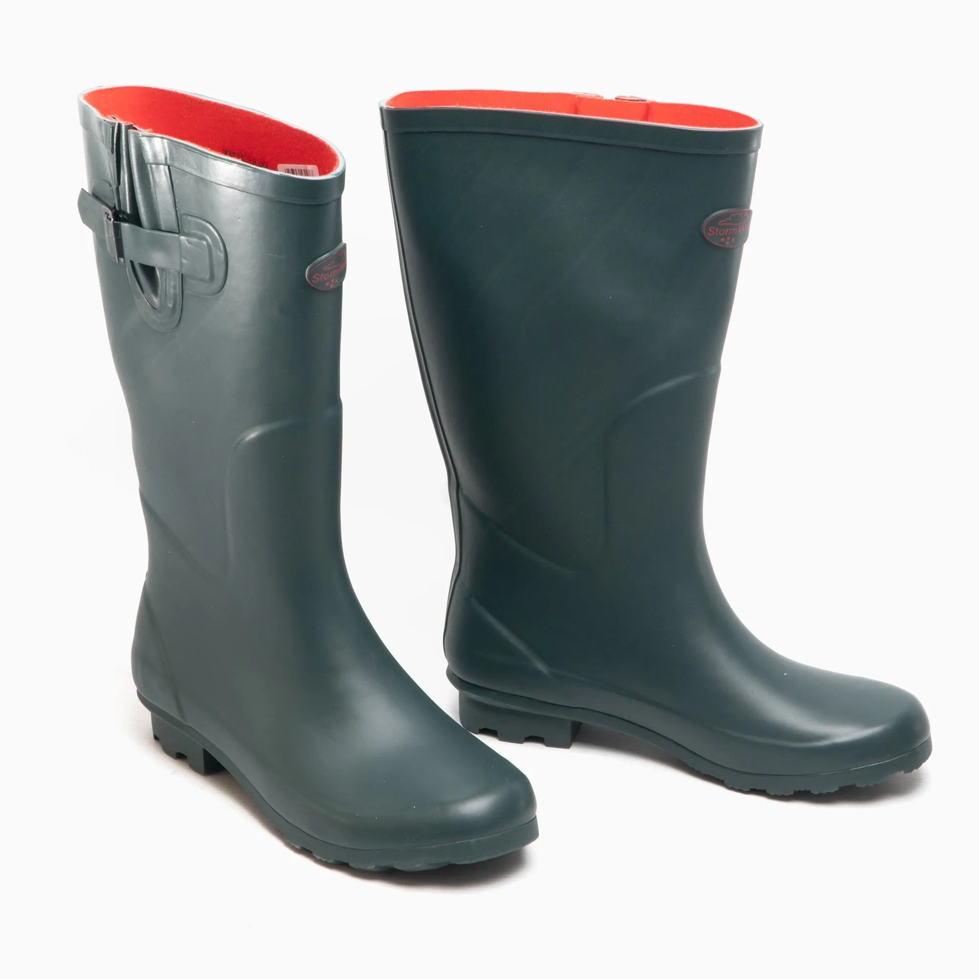 Stormwells WILLOW Womens Rubber Wellington Boots Green/Red sold by Shuperb product image thumbnail 2