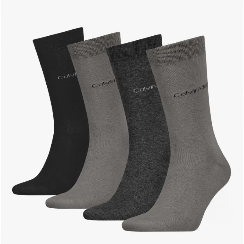 4 Pack Giftboxed Classic Mens Crew Socks Grey sold by Shuperb