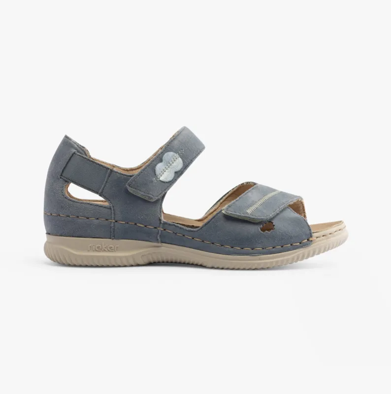 Rieker V7474-10 Womens Sandals Blue sold by Shuperb