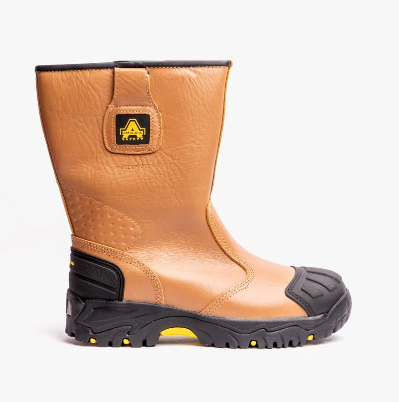 Amblers Safety FS143 Mens Leather Rigger Safety Boots Tan sold by Shuperb