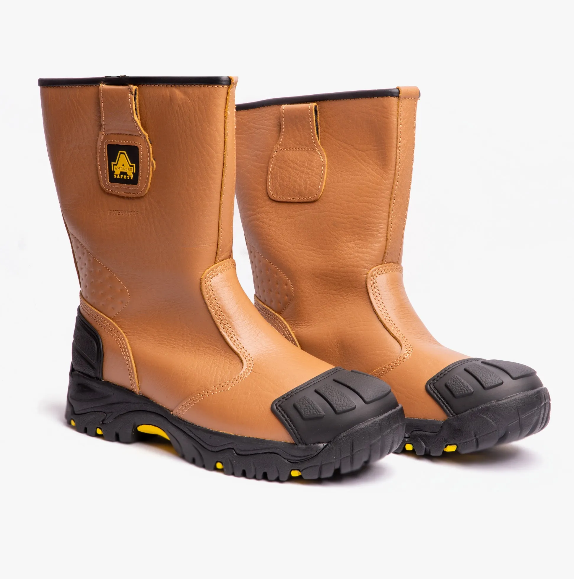 Amblers Safety FS143 Mens Leather Rigger Safety Boots Tan sold by Shuperb product image thumbnail 2