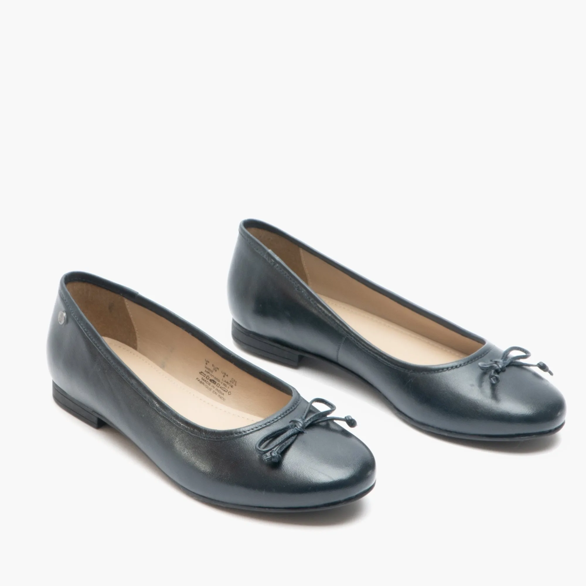 Hush Puppies NAOMI Womens Leather Ballerina Pumps Navy sold by Shuperb product image thumbnail 2