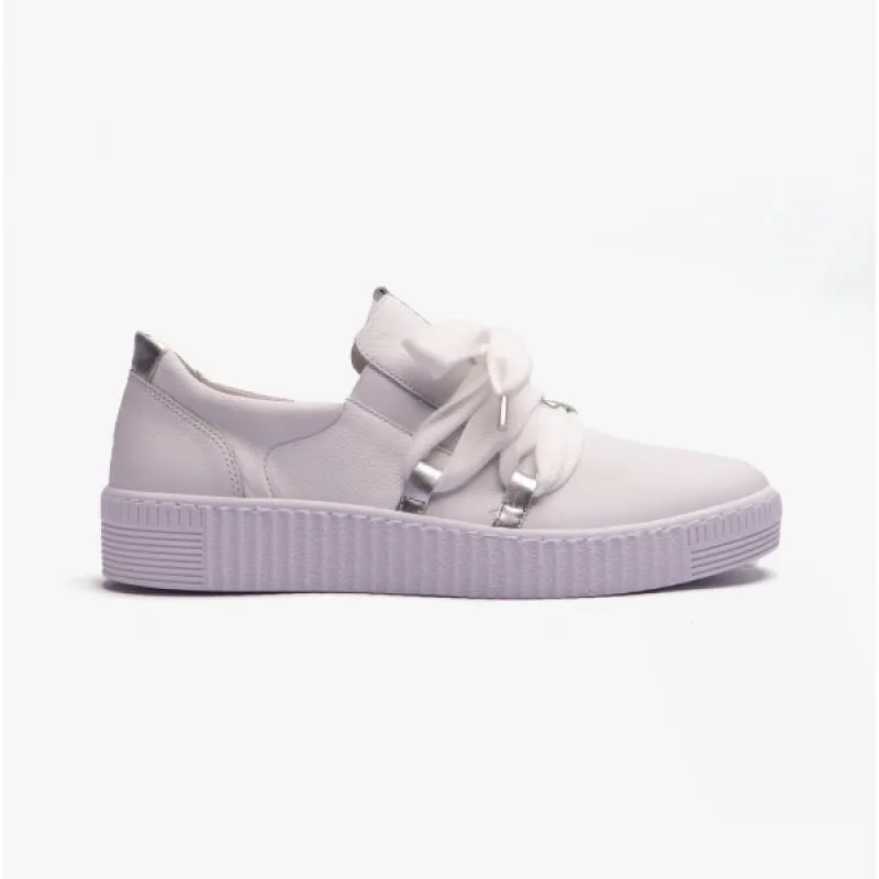 WALTZ Ladies Slip-On Trainers White sold by Shuperb