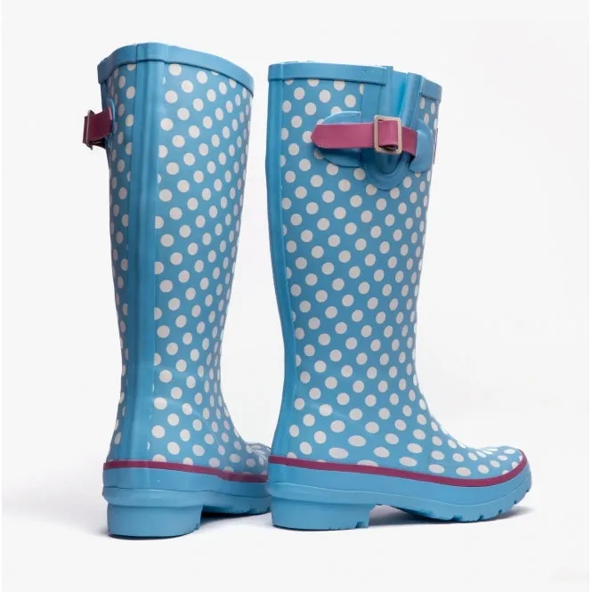 POLKA DOT Womens Rubber Wellingtons Blue sold by Shuperb product image thumbnail 4