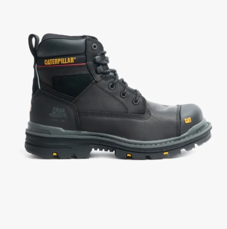 CAT GRAVEL 6" Mens Leather Safety Boots Black made by Caterpillar