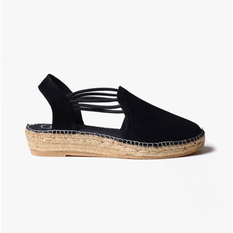 Toni Pons NURIA Womens Suede Espadrilles Black sold by Shuperb
