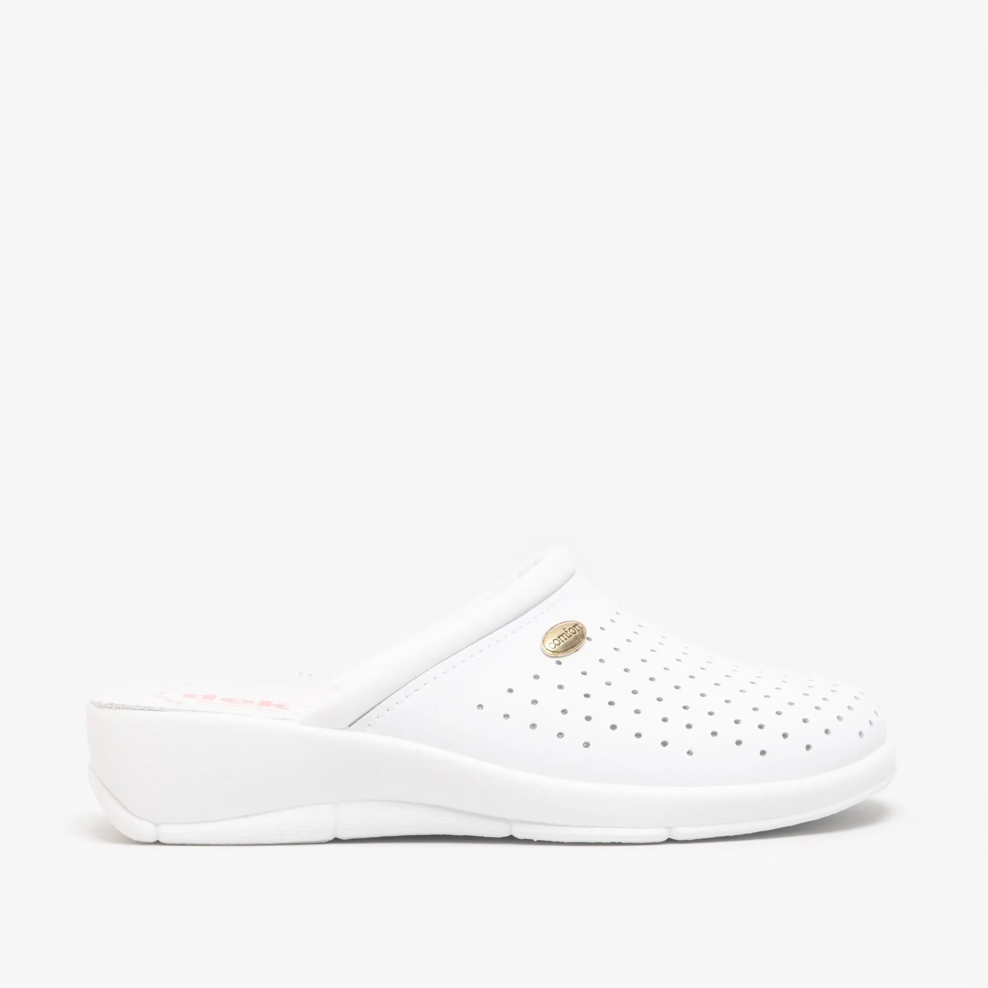 DEK ANGIE Womens Leather Mule Clogs Sandals White sold by Shuperb