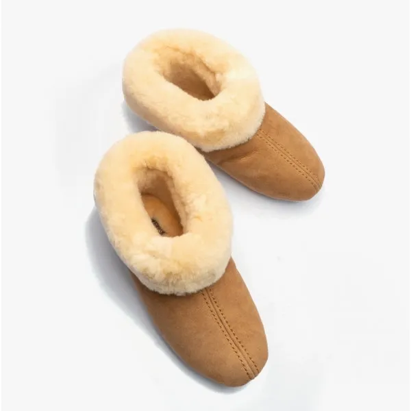 JUBILEE 630 Ladies Sheepskin Full Slippers Chestnut sold by Shuperb product image thumbnail 3