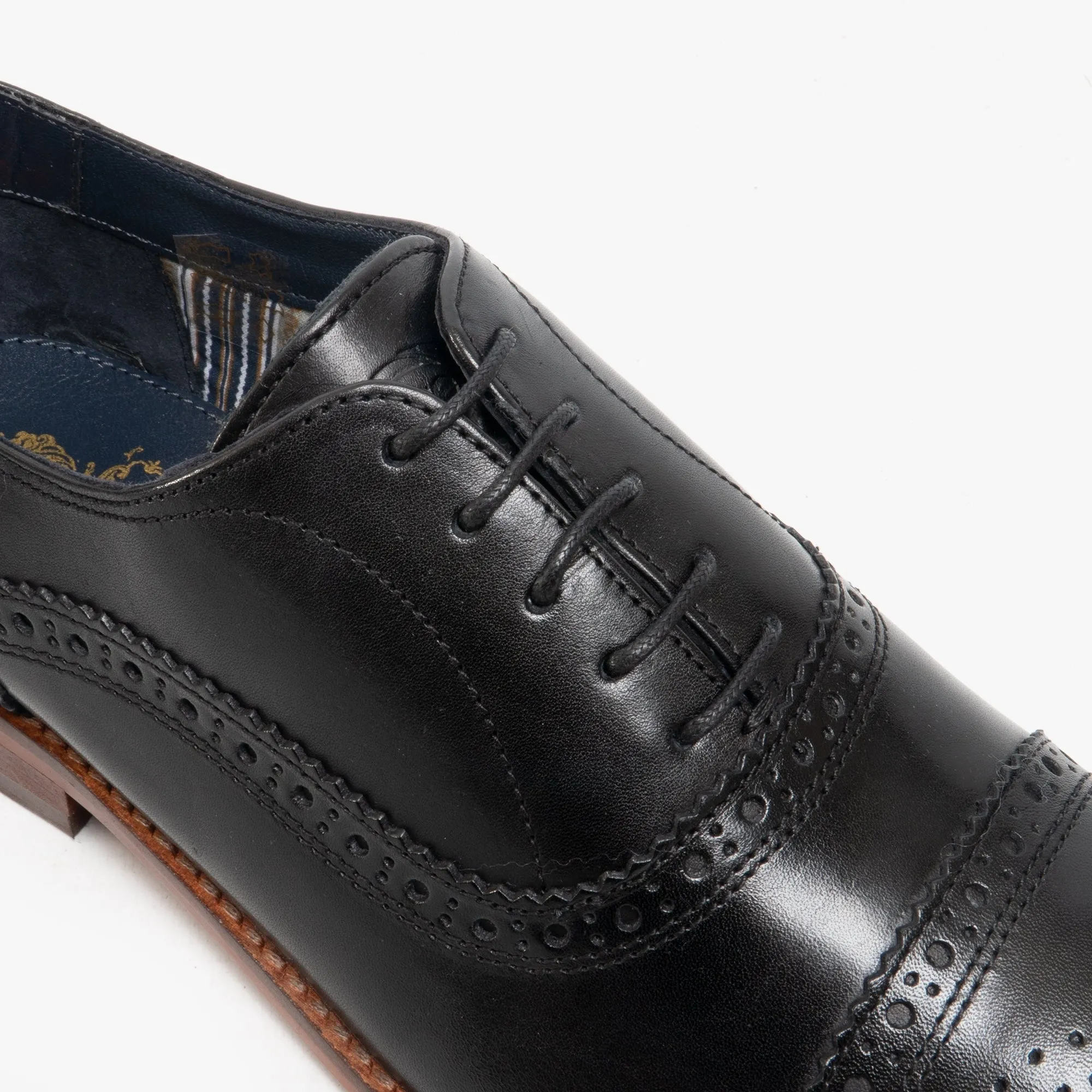 Base London CAST Mens Leather Brogue Shoes Black sold by Shuperb product image thumbnail 5