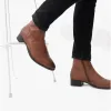 Club Cubano VALENTE Mens Leather Cuban Heel Boots Burnished Tan sold by Shuperb