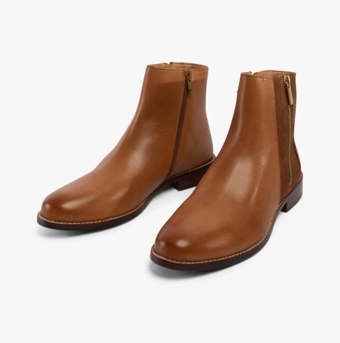 Hush Puppies FRANCES Womens Leather Ankle Boots Tan sold by Shuperb product image thumbnail 5