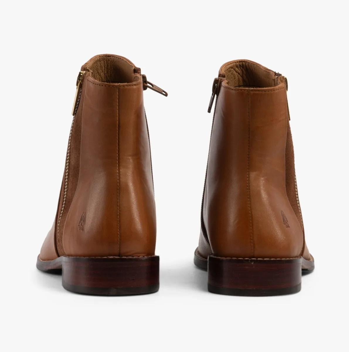 Hush Puppies FRANCES Womens Leather Ankle Boots Tan sold by Shuperb product image thumbnail 2