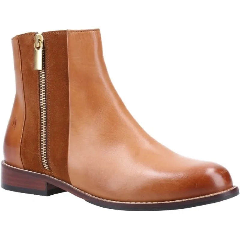 Hush Puppies FRANCES Womens Leather Ankle Boots Tan sold by Shuperb