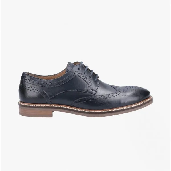 Hush Puppies BRYSON Mens Leather Oxford Shoes Blue sold by Shuperb