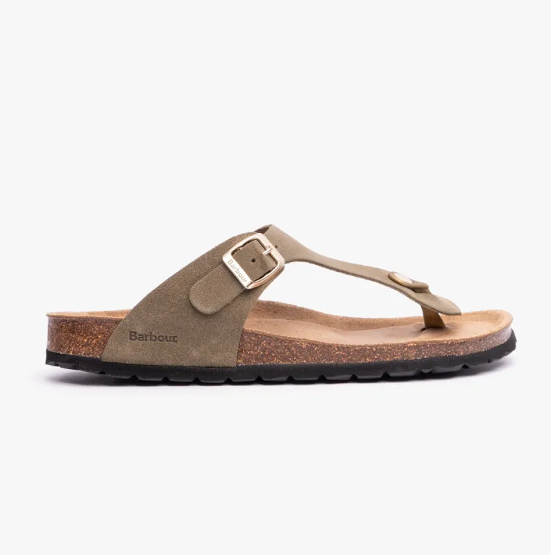 MARGATE Womens Sandals Olive Suede sold by Shuperb