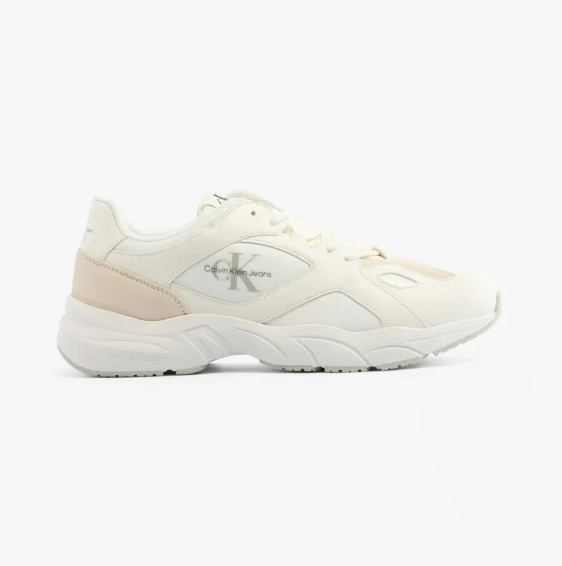 Calvin Klein RETRO TENNIS Mens Trainers White/White/Stormfront sold by Shuperb