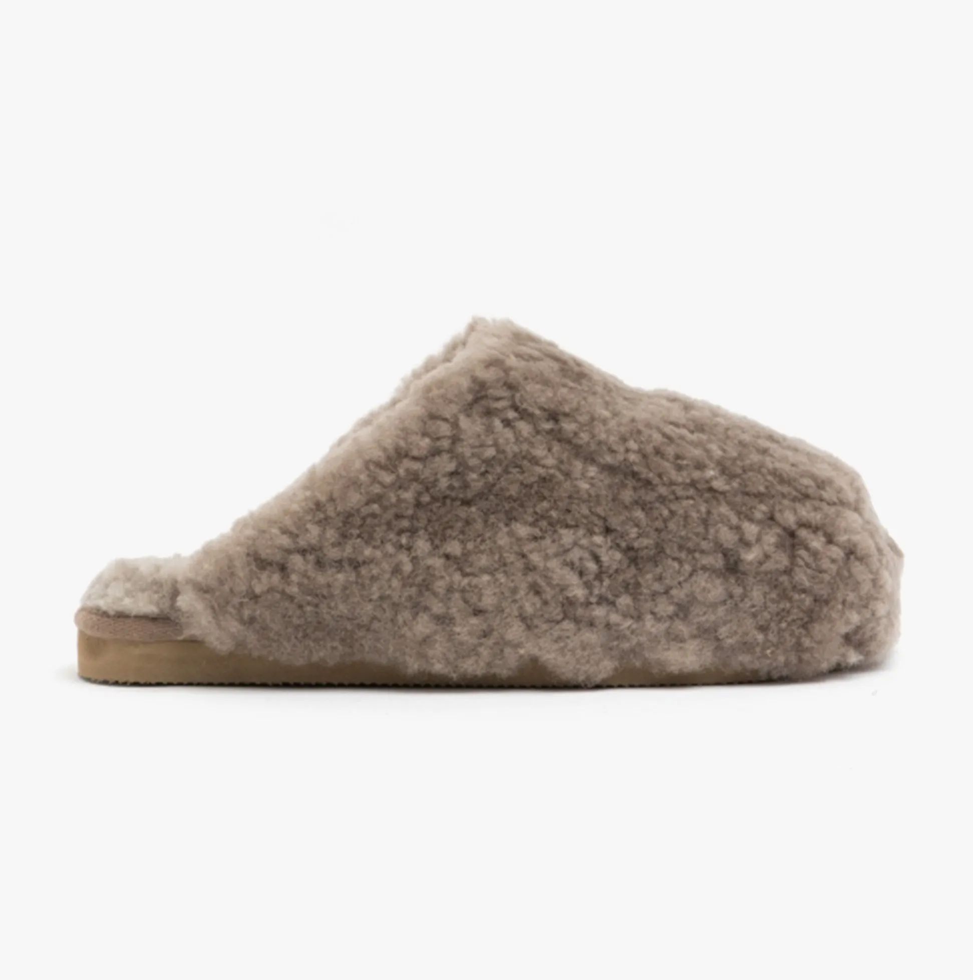 Shepherd JENNY Womens Sheepskin Mules Stone sold by Shuperb