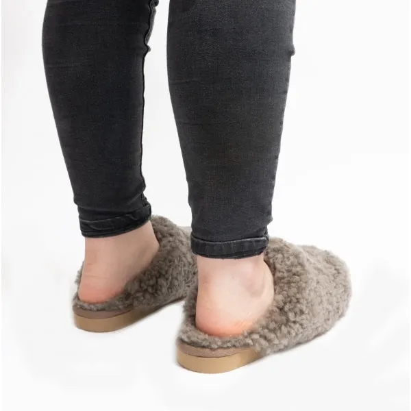 Shepherd JENNY Womens Sheepskin Mules Stone sold by Shuperb product image thumbnail 2