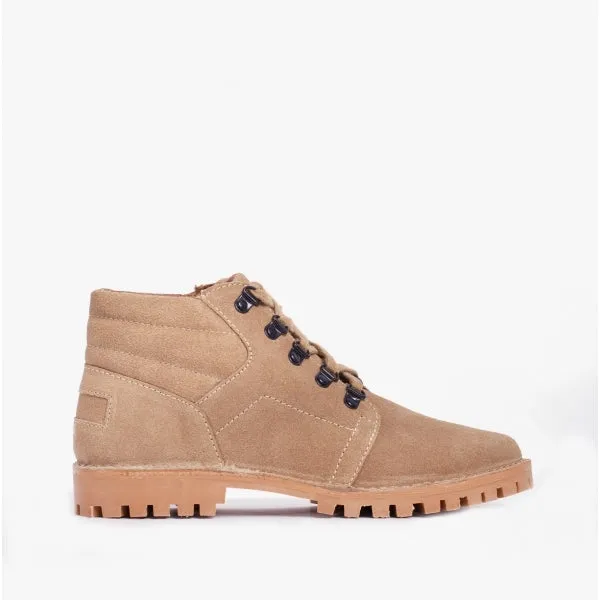 Roamers Mens 5 Eyelet D Ring Desert Boots Taupe sold by Shuperb