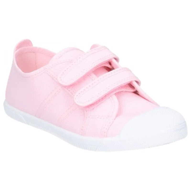 SASHA Junior Canvas Touch Fasten Trainers Pink made by Shuperb