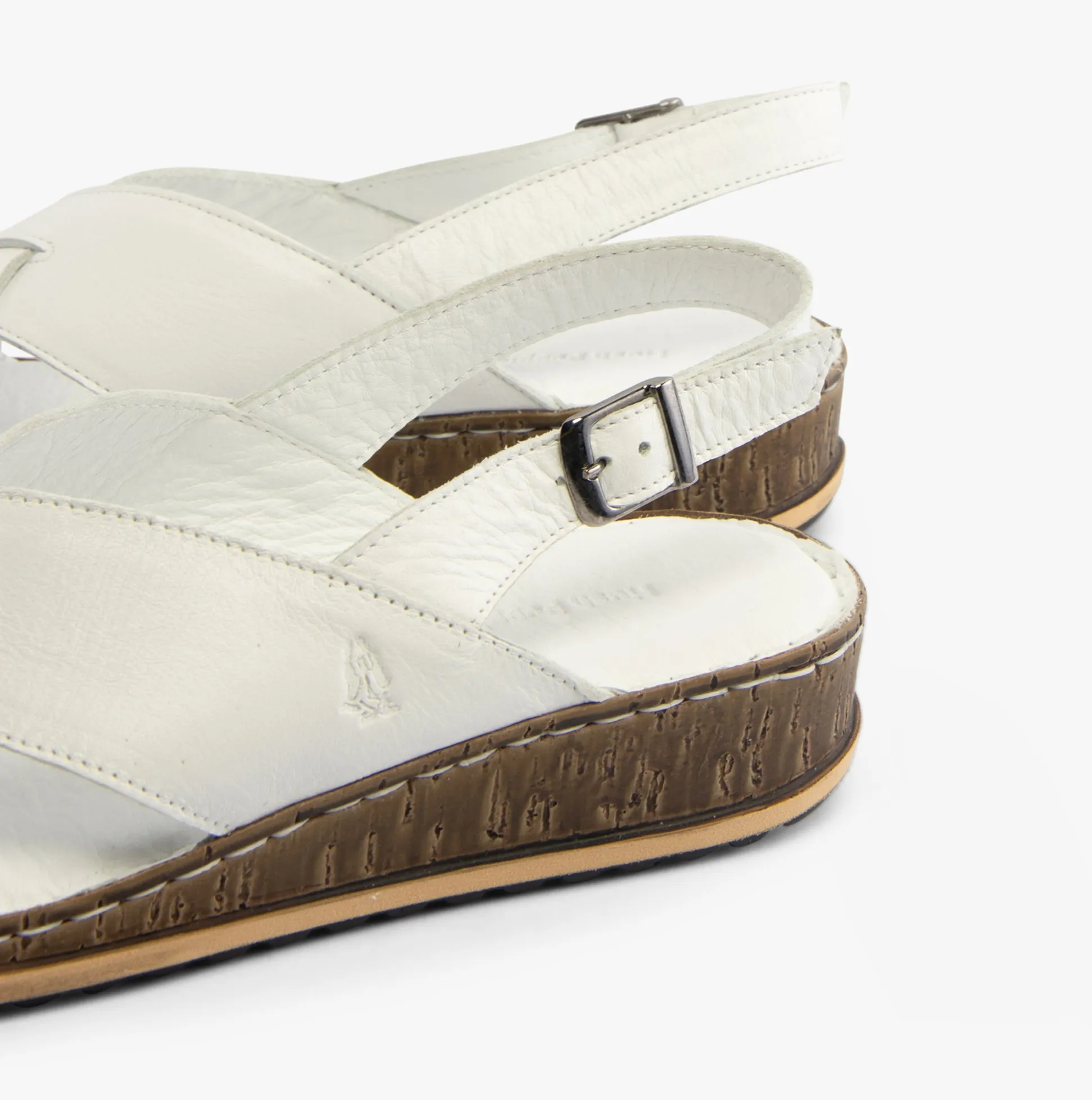 Hush Puppies ELENA Crossover Womens Wedge Sandals White sold by Shuperb product image thumbnail 4