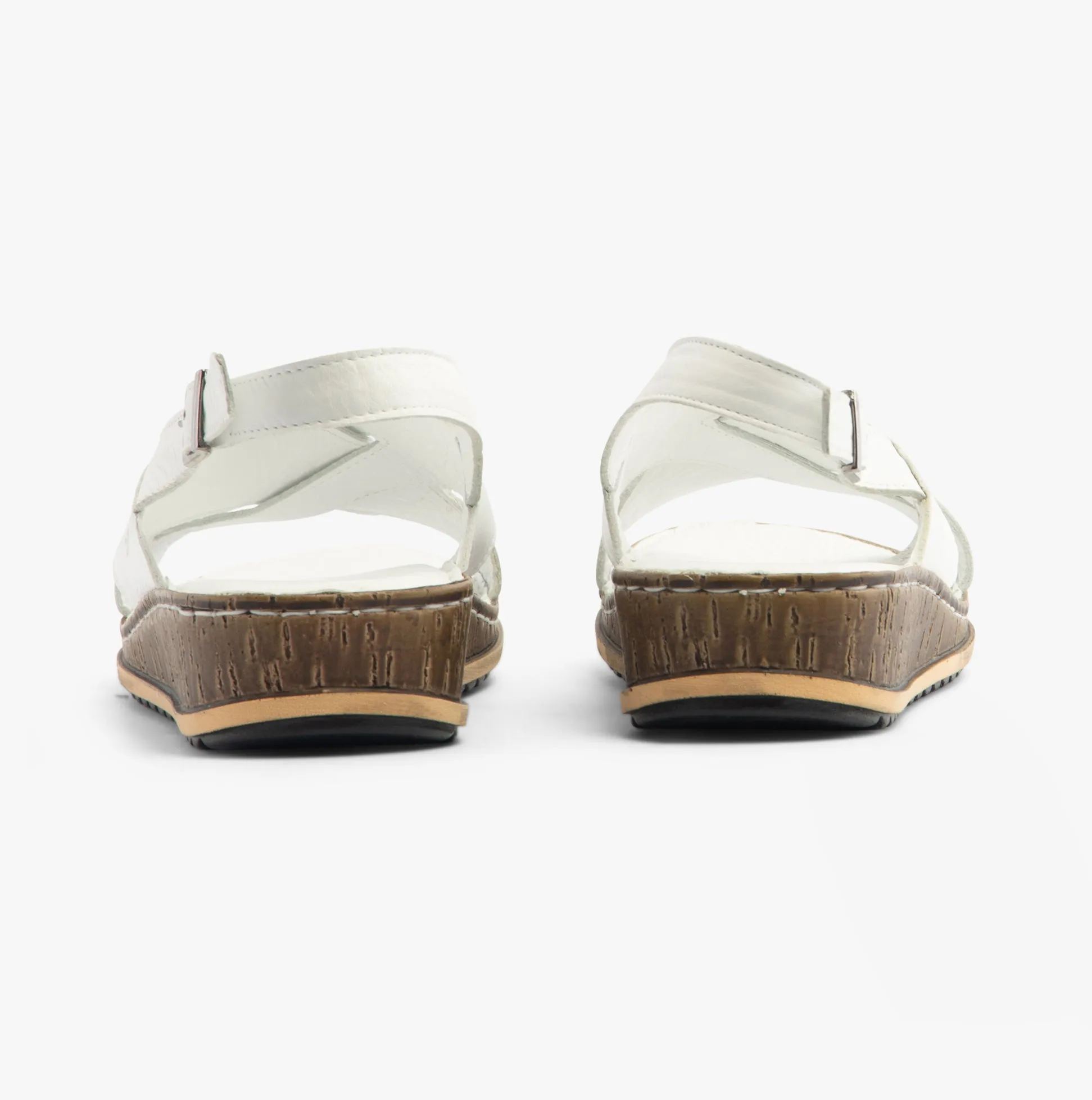 Hush Puppies ELENA Crossover Womens Wedge Sandals White sold by Shuperb product image thumbnail 3