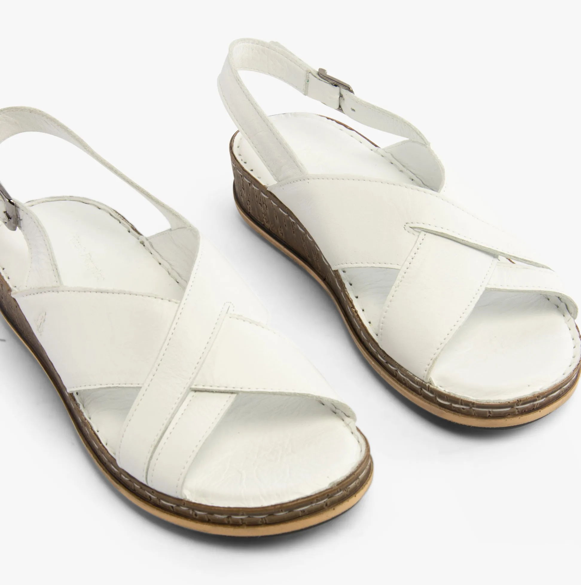 Hush Puppies ELENA Crossover Womens Wedge Sandals White sold by Shuperb product image thumbnail 2