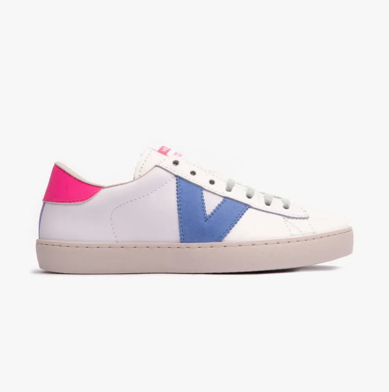 Victoria BERLIN LEATHER & NEON Womens Trainers Chicle sold by Shuperb