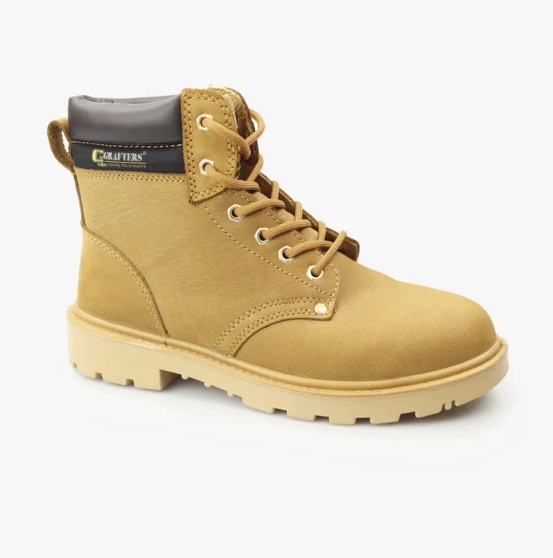 Grafters APPRENTICE Unisex Safety Boots Honey sold by Shuperb