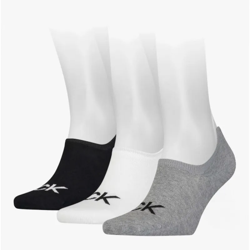 Calvin Klein 3 Pack Mens Ankle Socks Grey sold by Shuperb