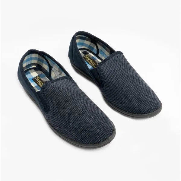 Sleepers HARRY Mens Wide Fit Slippers Navy sold by Shuperb product image thumbnail 2