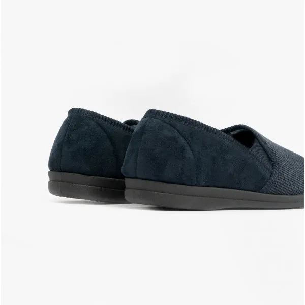Sleepers HARRY Mens Wide Fit Slippers Navy sold by Shuperb product image thumbnail 5