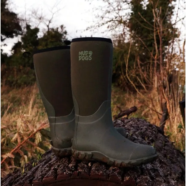 Mud Dogs RUTLAND TALL Neoprene Wellies Olive sold by Shuperb product image thumbnail 3