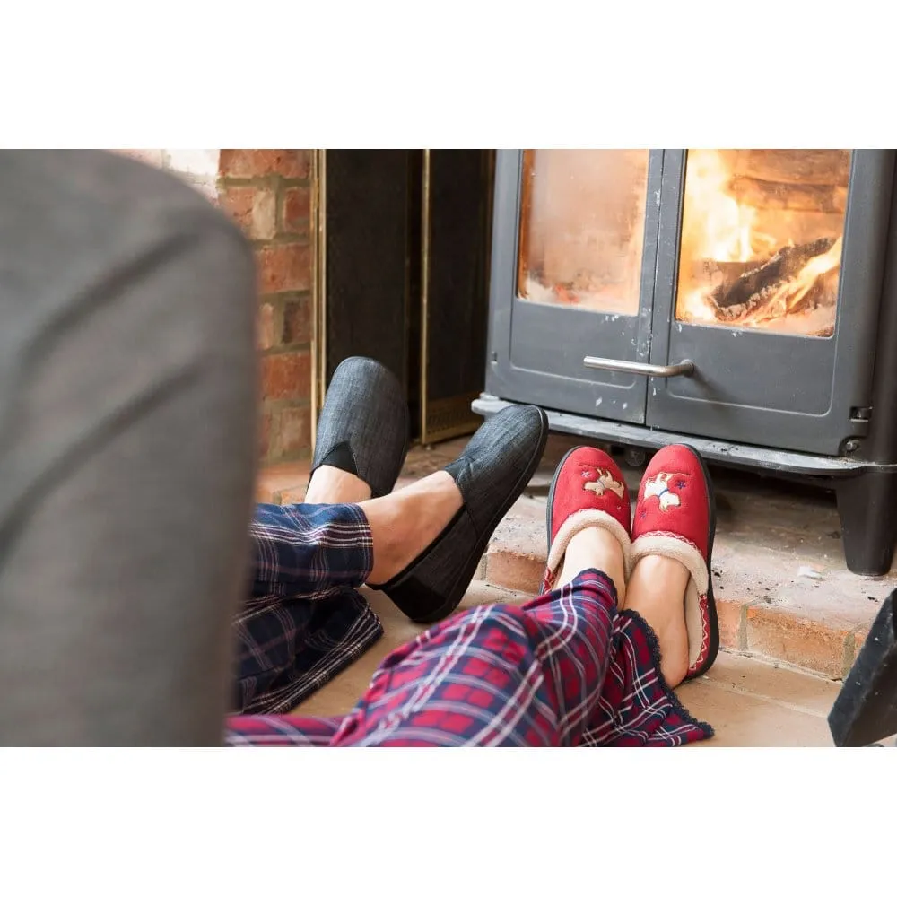 Padders SCOTTY Womens (2E Fit) Mule Slippers Red sold by Shuperb product image thumbnail 5