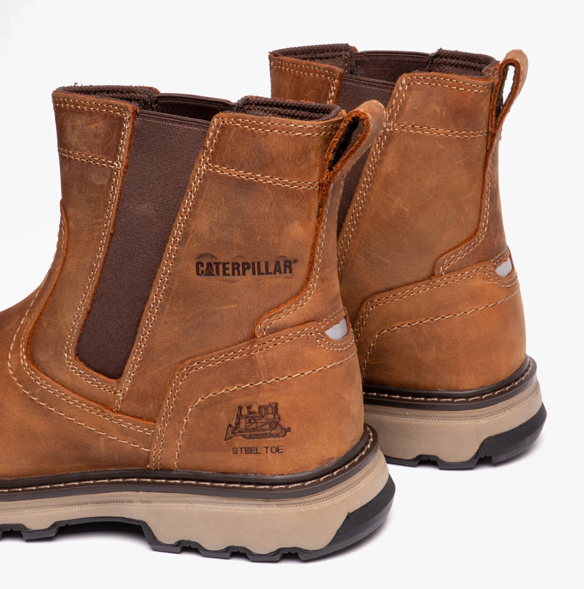 CAT PELTON Mens Dealer Safety Boots Beige sold by Shuperb product image thumbnail 5