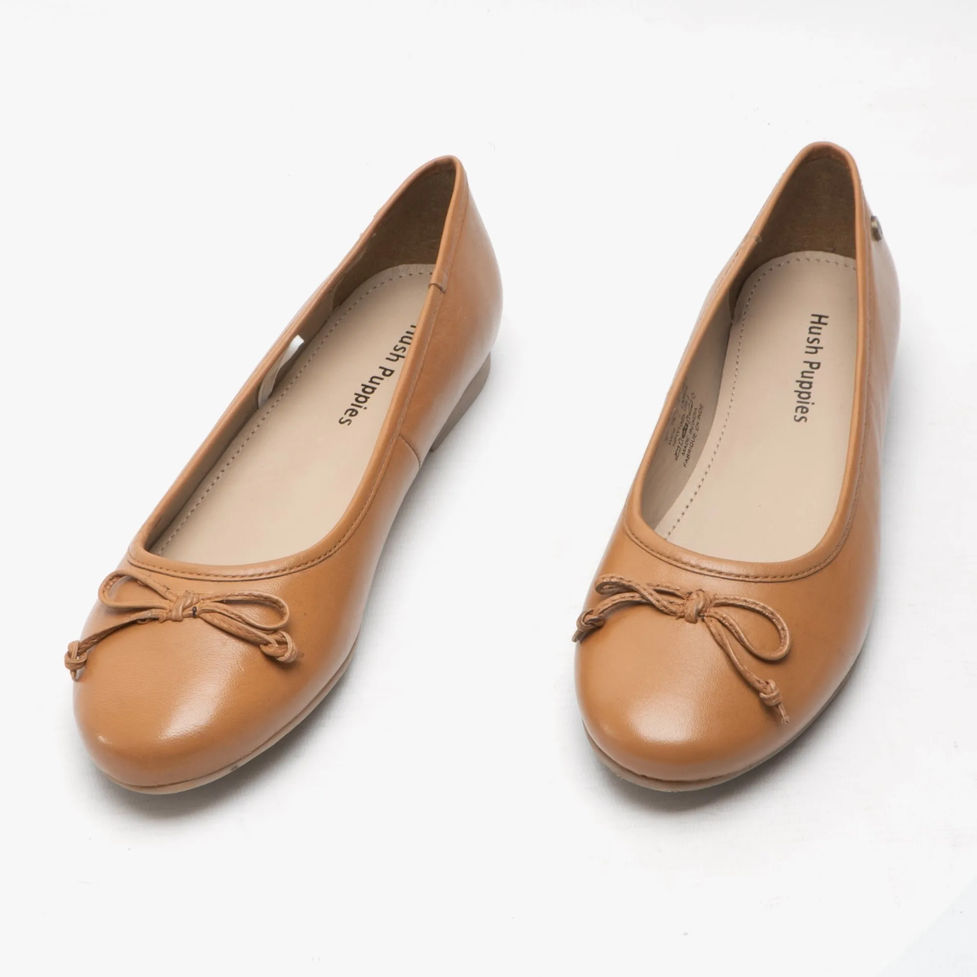 Hush Puppies NAOMI Womens Leather Ballerina Pumps Tan sold by Shuperb product image thumbnail 2